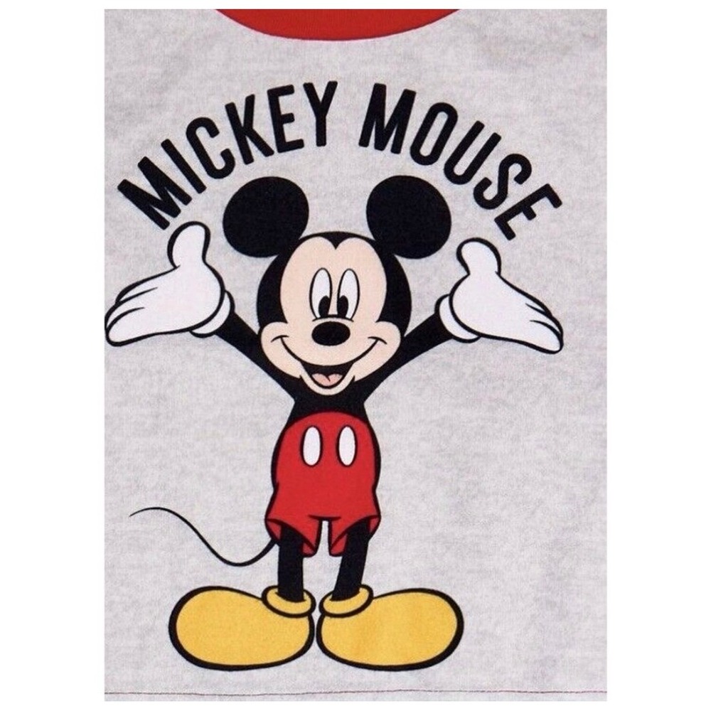 Disney‎ Mickey Mouse Pajama Set Boys 2T Red Gray NEW 2-Piece Flannel Sleepwear - Picture 2 of 8